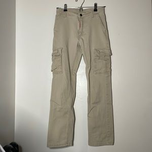 Wrangler Tan Cargo Pants Size 14 Slim